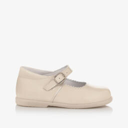 Children's Classics-Ivory Patent Leather Shoes With Buckle Strap | Childrensalon