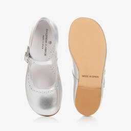 Children's Classics-Silver Leather Mary Jane Shoes | Childrensalon