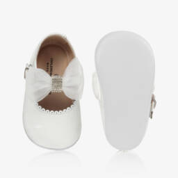 Children's Classics-White Patent Leather Baby Shoes | Childrensalon