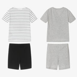 Childrensalon Essentials-Boys Blue & Grey Organic Pyjamas (2 Pack) | Childrensalon