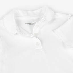 Childrensalon Essentials-توب بولو قطن عضوي لون أبيض للبنات (عدد 2) | Childrensalon