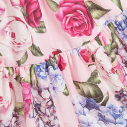 Childrensalon Occasions-Girls Pink Floral Crêpe Skirt | Childrensalon