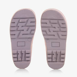 Chipmunks-Girls Pink Floral Bunny Rain Boots | Childrensalon