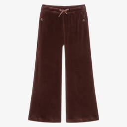 Chloé-Girls Bordeaux Pink Cotton Velour Sweatshirt with Circular Logo | Childrensalon