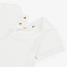 Chloé-Girls Ivory Cotton Palm Tree T-Shirt | Childrensalon