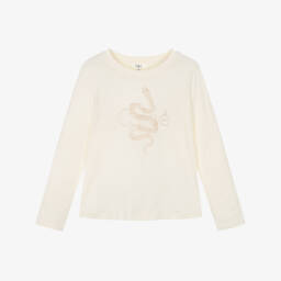 Chloé-Girls Blue Contrast Denim Flared Jeans | Childrensalon