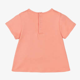 Chloé-Girls Pink Cotton T-Shirt | Childrensalon
