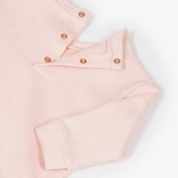 Chloé-Girls Pink Organic Cotton Sweatshirt | Childrensalon