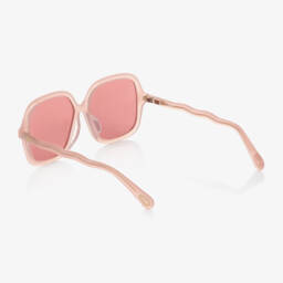 Chloé-Girls Pink Square Sunglasses | Childrensalon