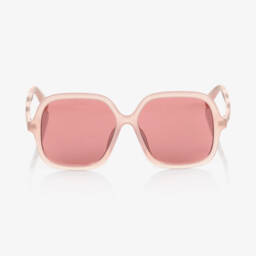 Chloé-Girls Pink Square Sunglasses | Childrensalon