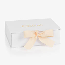 Chloé-طقم هدية أفرول أطفال بناتي قطن عضوي لون أبيض | Childrensalon