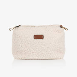 Chloé-Ivory Sherpa Fleece Changing Bag (41cm) | Childrensalon