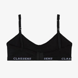 Claesen's-Girls Black Cotton Jersey Bra  | Childrensalon