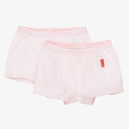 Girls Pink Cotton Knickers (2 Pack)