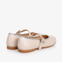 Coeur by Childrensalon-حذاء بمب ماري جين جلد لون بيج | Childrensalon