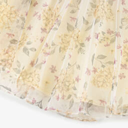 Coeur by Childrensalon-Girls Ivory Floral Print Tulle Dress | Childrensalon