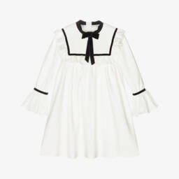 Coeur by Childrensalon-Girls Ivory Milano Jersey Dress | Childrensalon