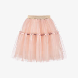 Coeur by Childrensalon-Girls Pink Pleated Tulle Skirt | Childrensalon