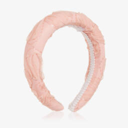 Girls Pink Tulle & Sequin Hairband