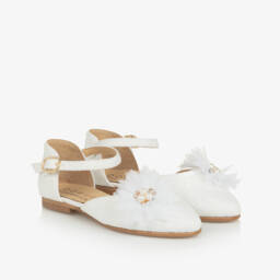 Marchesa Kids Couture-Girls Pink Organza Dress with Jewelled Bow | Childrensalon