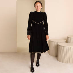 Country Kids-Girls Black Microfibre Opaque Tights | Childrensalon