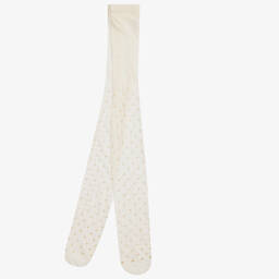 Country Kids-Кремовые колготки с золотистыми звездами для девочек | Childrensalon