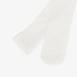 Country Kids-Girls Ivory Microfibre Opaque Tights | Childrensalon