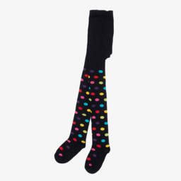 Country Kids-Girls Navy Blue Cotton Knitted Tights | Childrensalon