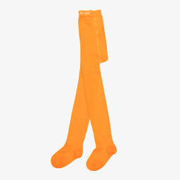 Country Kids-Оранжевые трикотажные колготки из хлопка для девочек | Childrensalon