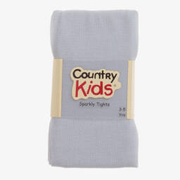 Country Kids-Girls Silver Sparkly Tights | Childrensalon