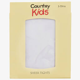 Country Kids-Girls White Sheer Tights | Childrensalon