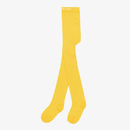 Country Kids-Желтые трикотажные колготки из хлопка для девочек | Childrensalon