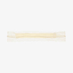 Cute Cute-Baby Girls Ivory Lace & Faux Pearl Headband | Childrensalon