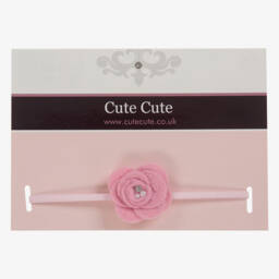 Cute Cute-Baby Girls Pink Felt Flower Headband | Childrensalon