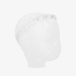 Cute Cute-Baby Girls White Lace Headband | Childrensalon