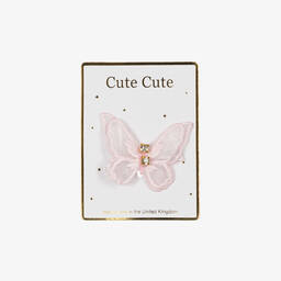 Cute Cute-Girls Pink Butterfly Hair Clip (6cm) | Childrensalon