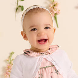 Cute Cute-Ivory Rose & Pearl Headband | Childrensalon