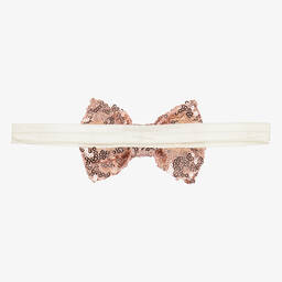 Cute Cute-Повязка на голову с розово-золотистыми пайетками | Childrensalon