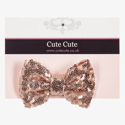 Cute Cute-Повязка на голову с розово-золотистыми пайетками | Childrensalon