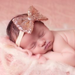 Cute Cute-Повязка на голову с розово-золотистыми пайетками | Childrensalon