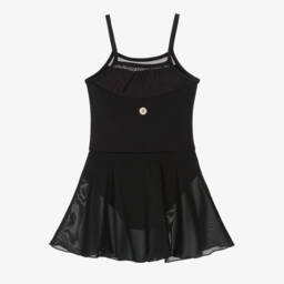 Danskin-فستان ليوتارد مزين بشبك لون أسود | Childrensalon