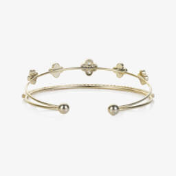 David Charles-Girls Gold Clover Bracelet | Childrensalon