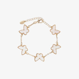 David Charles-Girls Gold Tone Ivory Butterfly Bracelet | Childrensalon