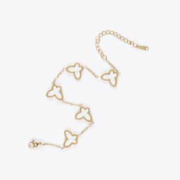 David Charles-Girls Gold Tone & White Butterfly Bracelet | Childrensalon