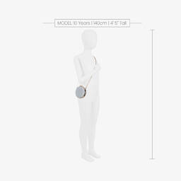 David Charles-حقيبة دائرية بديامونتي لون فضي (13 سم) | Childrensalon