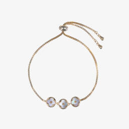 David Charles-Gold Clover Discs Bracelet | Childrensalon