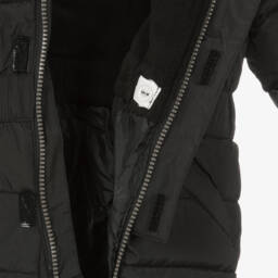 Deux par Deux-Grey Hooded Baby Snowsuit  | Childrensalon