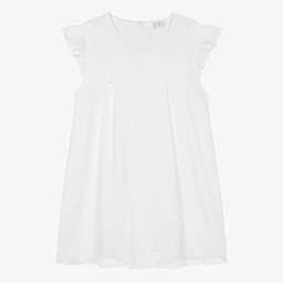 Diacar-Girls White Cotton Nightie | Childrensalon