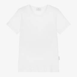 Diacar-White Cotton Vest Top | Childrensalon