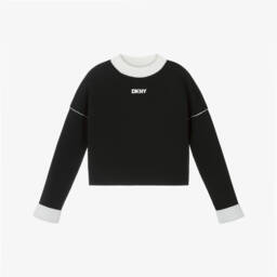 DKNY-Girls Black & White Reversible Sweater | Childrensalon